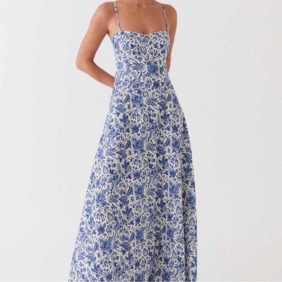 Peppermayo Blue and White Floral Maxi Dress - Picture 7 of 7